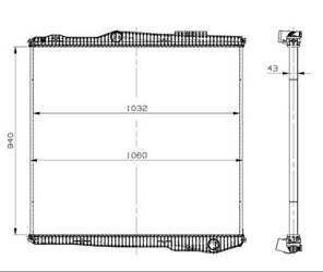 CHLODNICA WODY SCANIA R 08.04- DC16