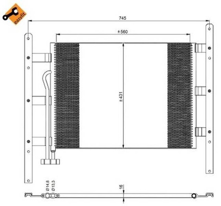 CHLODNICA KLIMATYZACJI MAN F2000 01.94-