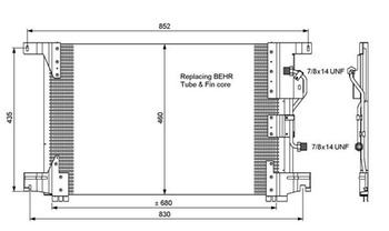 CHLODNICA KLIMATYZACJI MB ACTROS MP1 09.