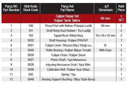 KPL.NAPR.ZACISKU HAM.KNORR SN 7(69MM)